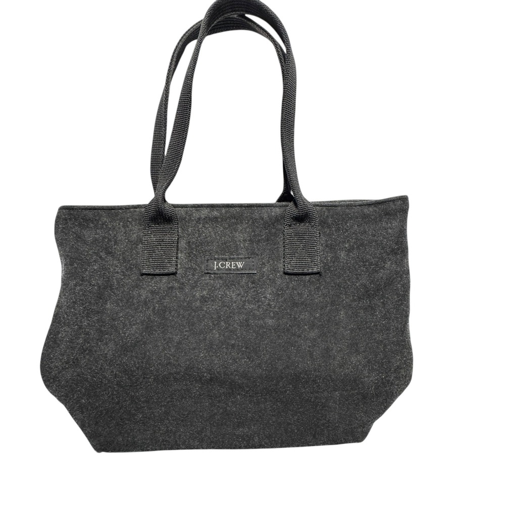 J.Crew Mini Vintage 90s Tote Bag Womens Grey Felt  Bag Minimalist Dark Academia